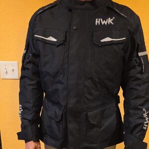 HWK Men's Black Performance Motorcycle Jacket